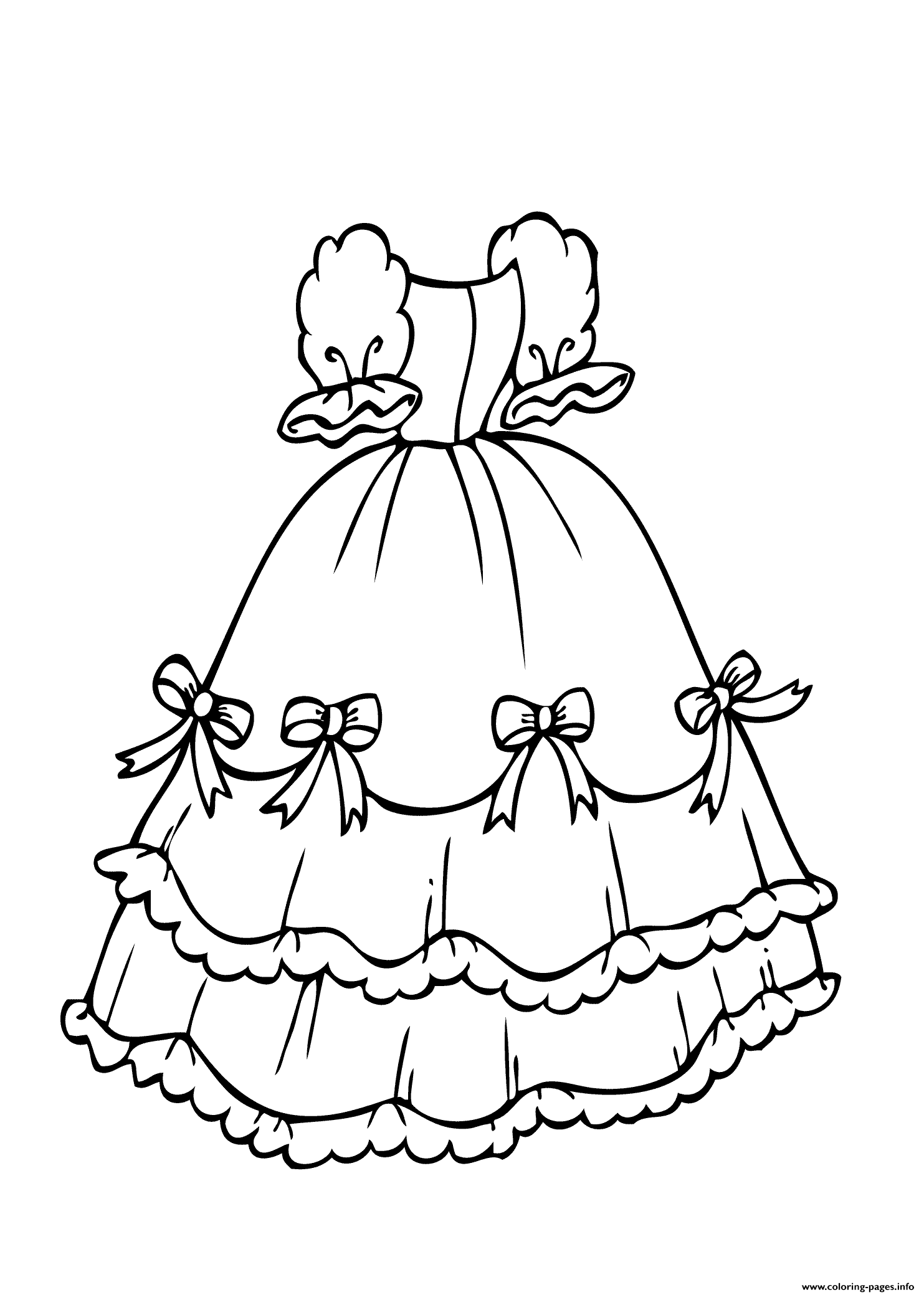Dress With Bow coloring