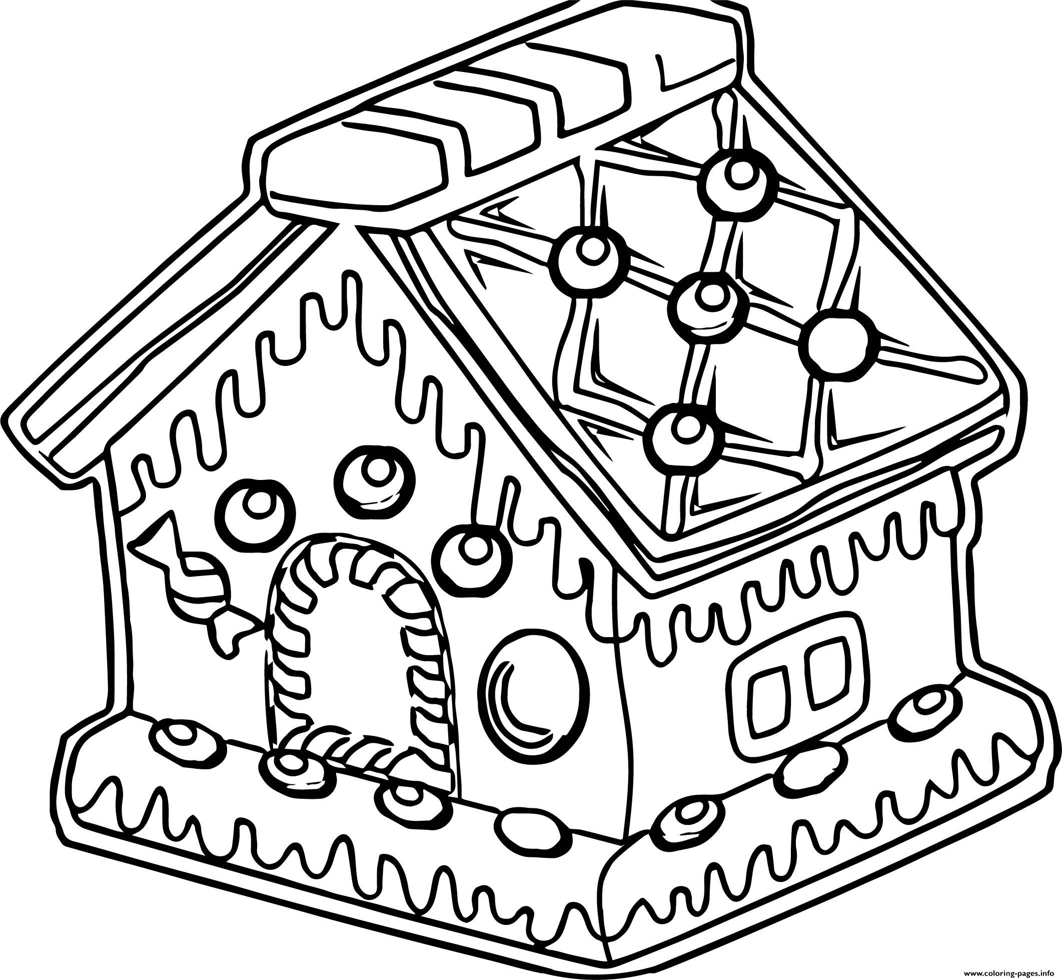 Download Gingerbread House Of Bread Coloring Pages Printable