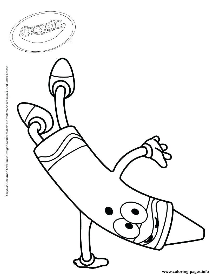 Crayola Crayons Dancing Coloring page Printable