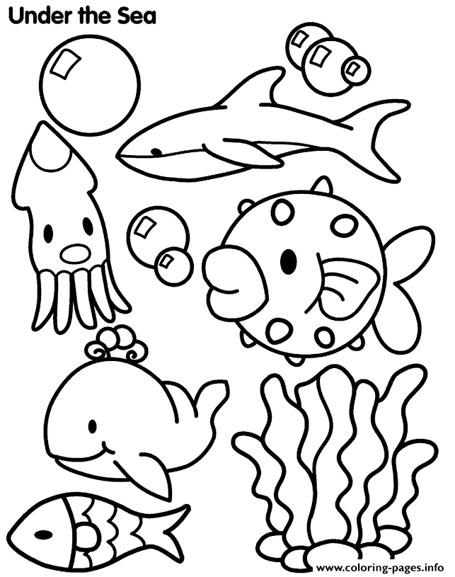 Under The Sea Creatures coloring