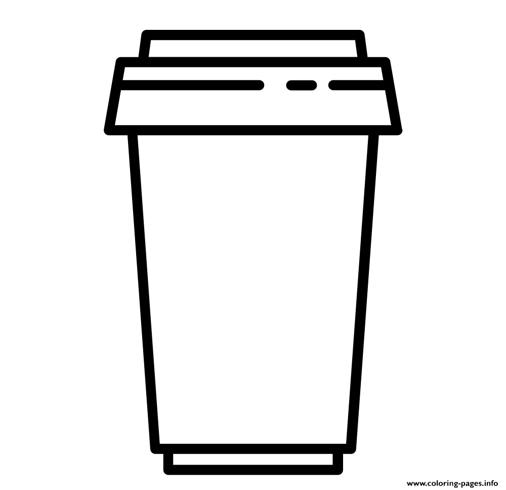 Takeout Coffee Cup Starbucks coloring