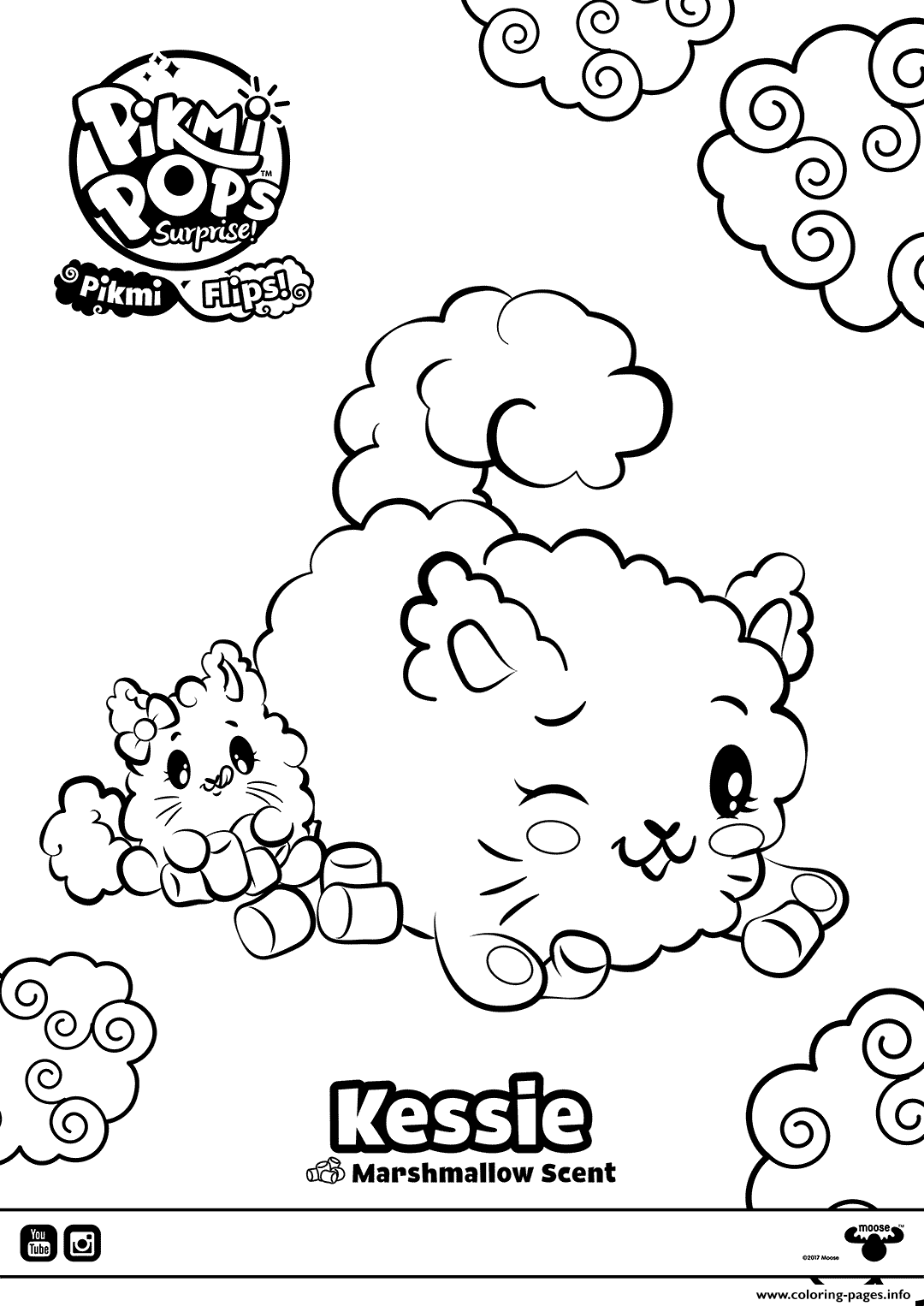 Pikmi Popss Kessie coloring pages