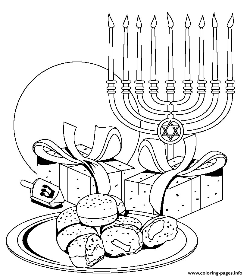 Free Printable Hanukkahs coloring
