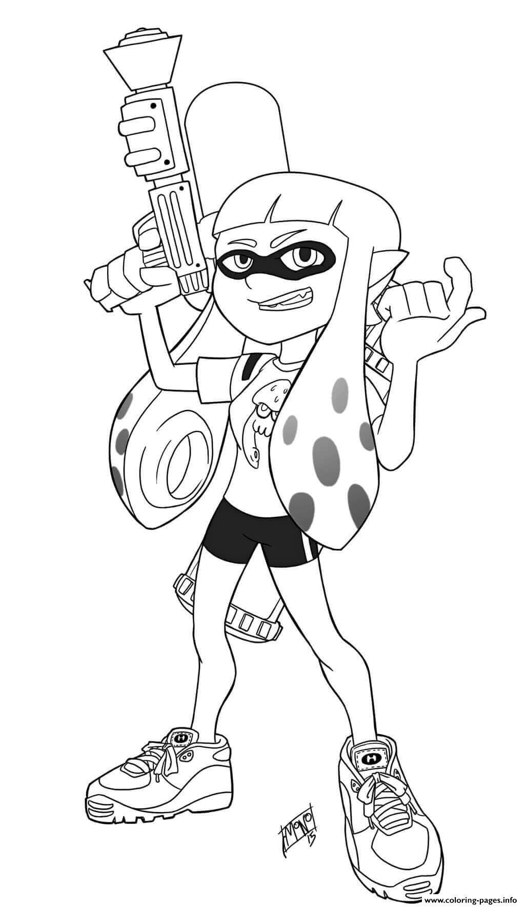 Inklings Can Alternate Between Humanoid And Squid Form Coloring Pages