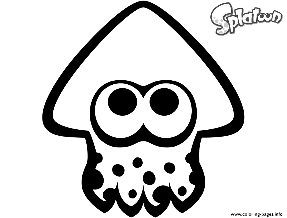 Splatoon Squid Coloring Pages Printable