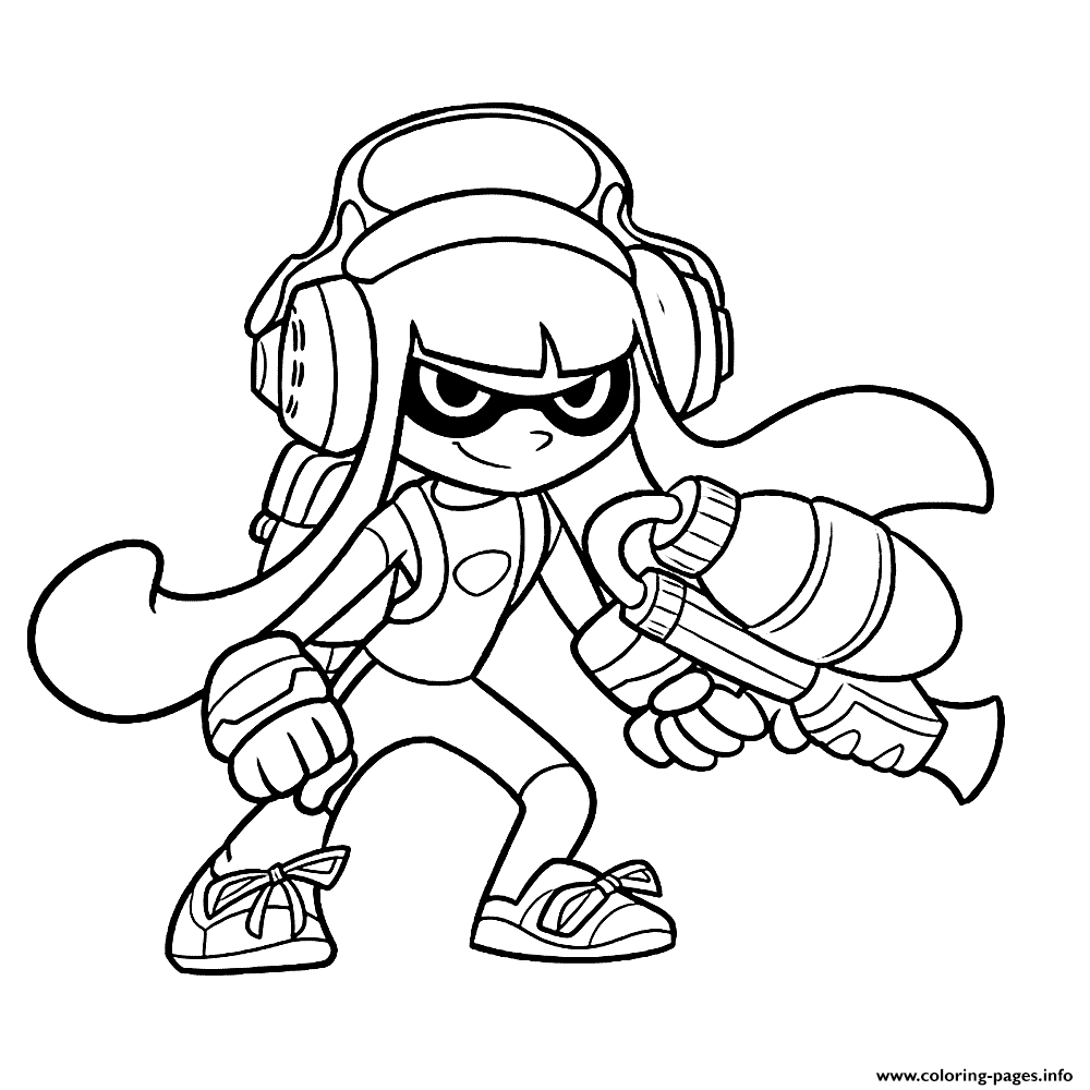 splatoon coloring pages hero mode