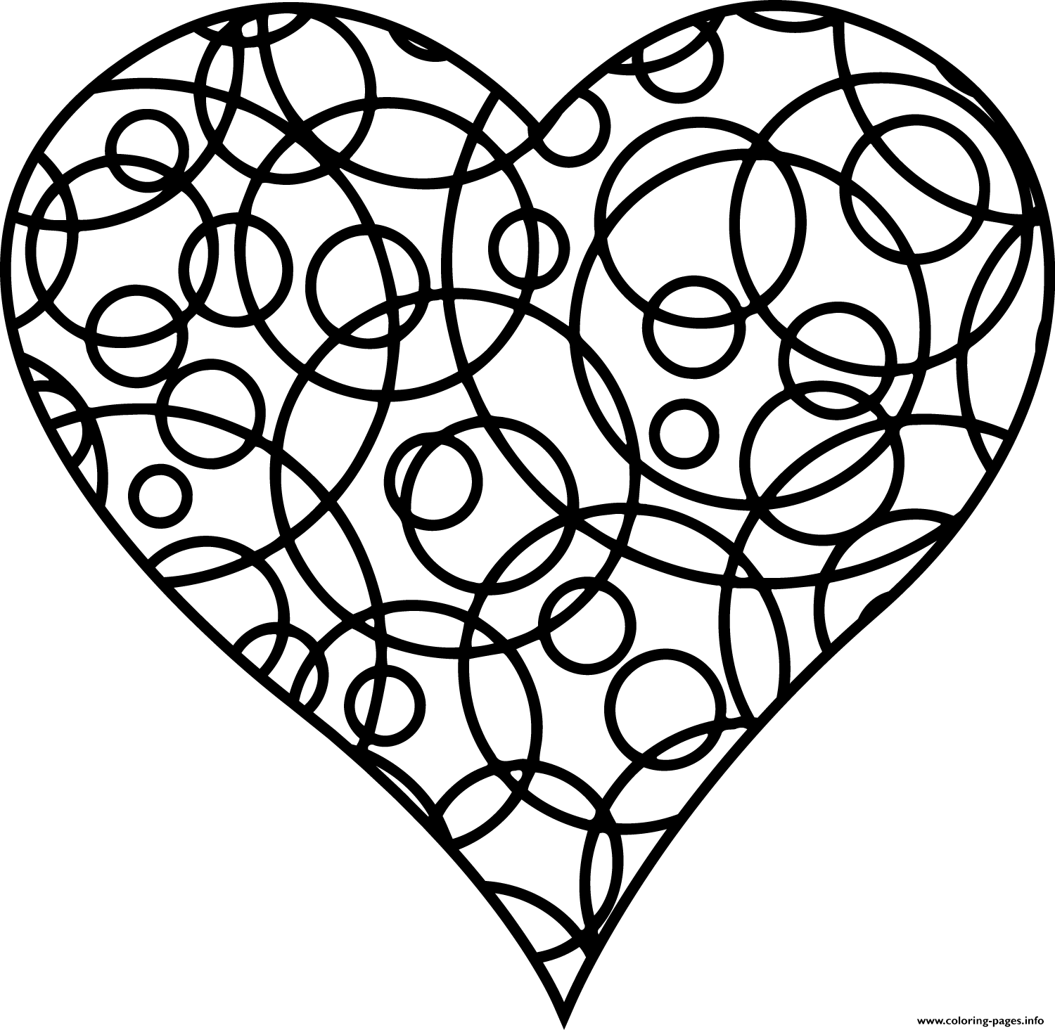 Patterned Heart For Love coloring