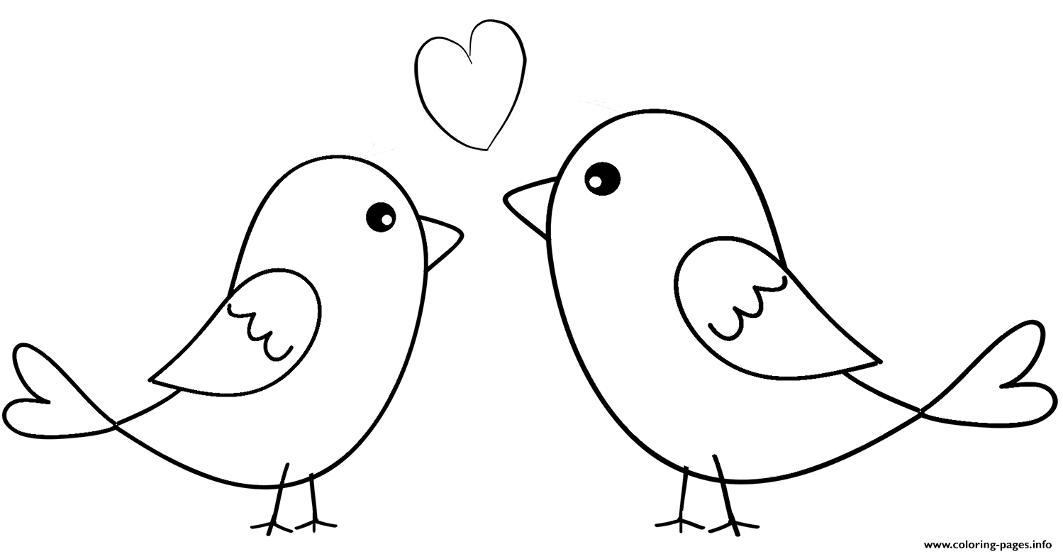 Two Birds In Love coloring