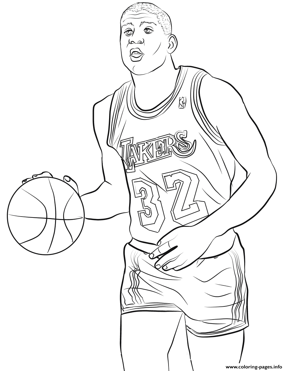 Magic Johnson Coloring Pages Printable