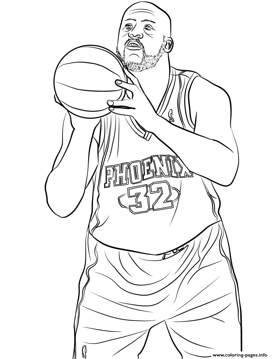 Shaquille Oneal Coloring page Printable
