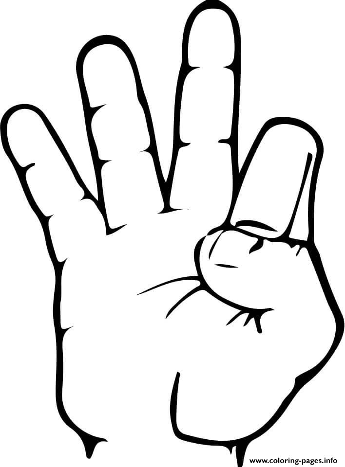 Asl Number 9 Coloring Pages Printable
