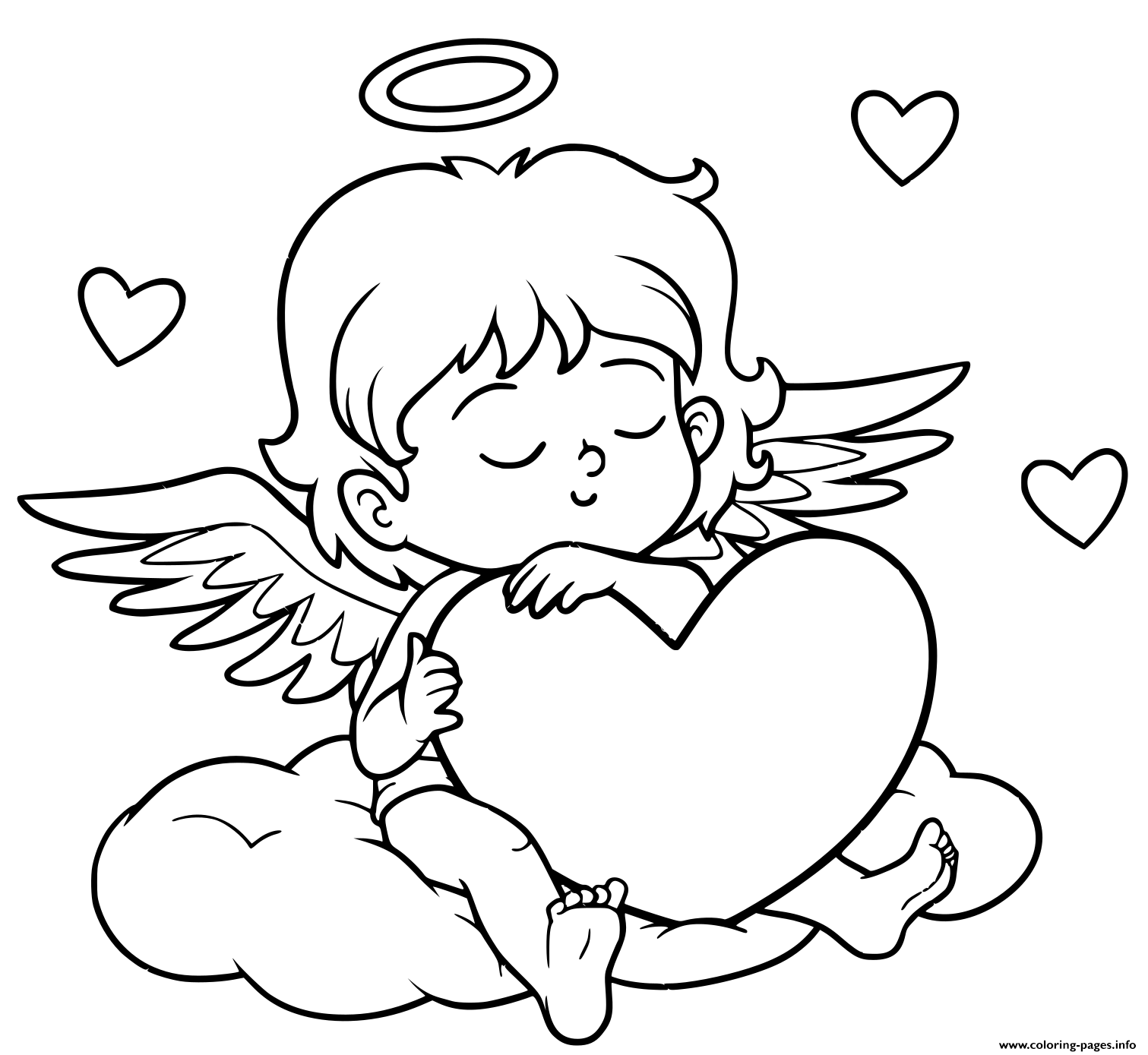 For Children Valentine S Day Character Angel coloring