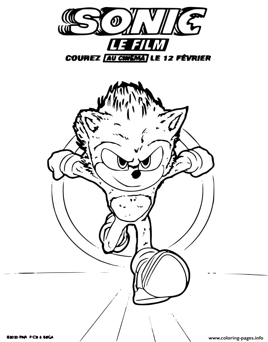 Download Sonic A Small Blue Fast Hedgehog Coloring Pages Printable