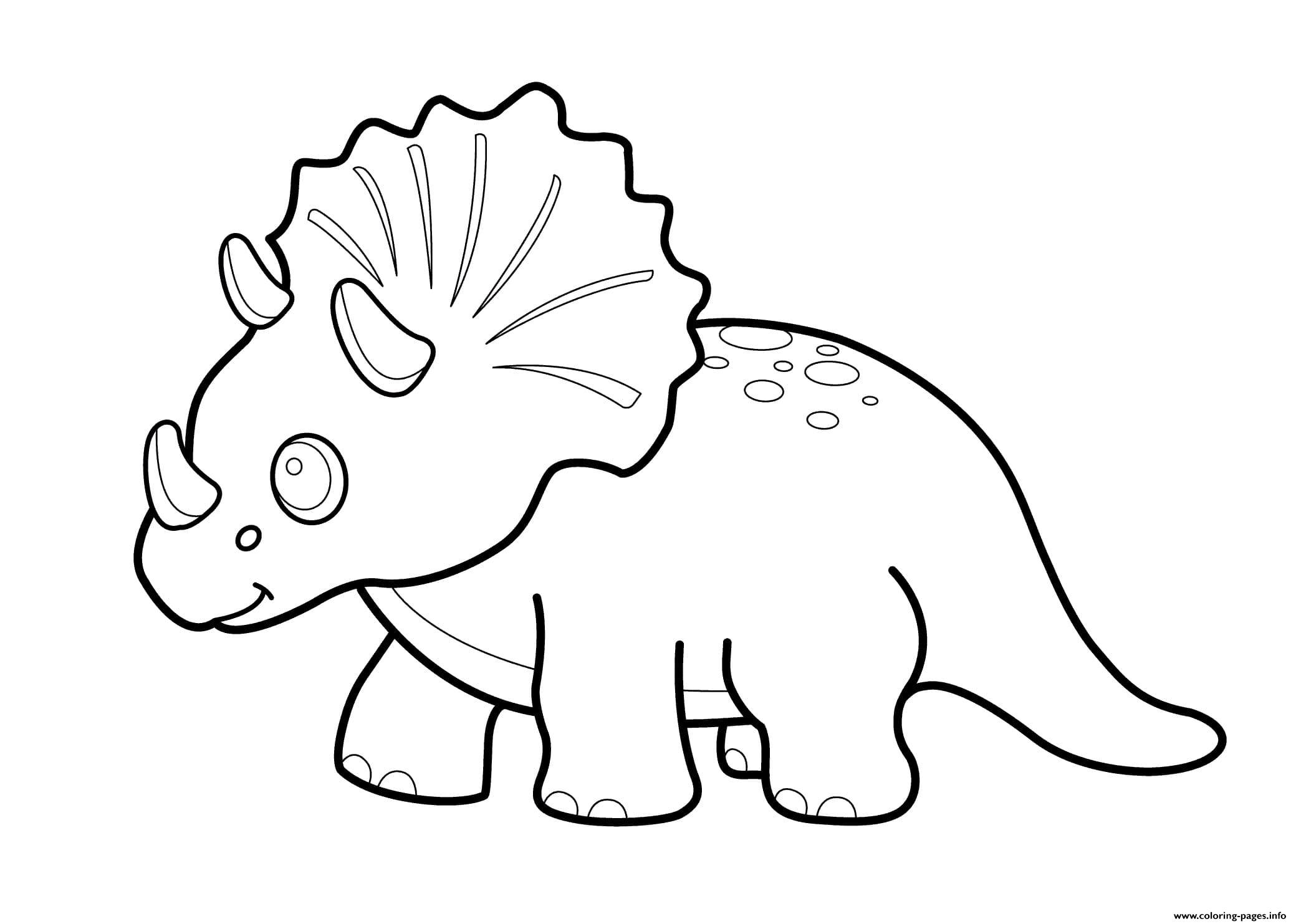 Little Triceratops coloring