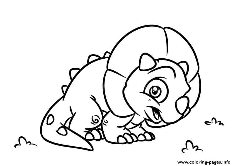Triceratops Kid coloring