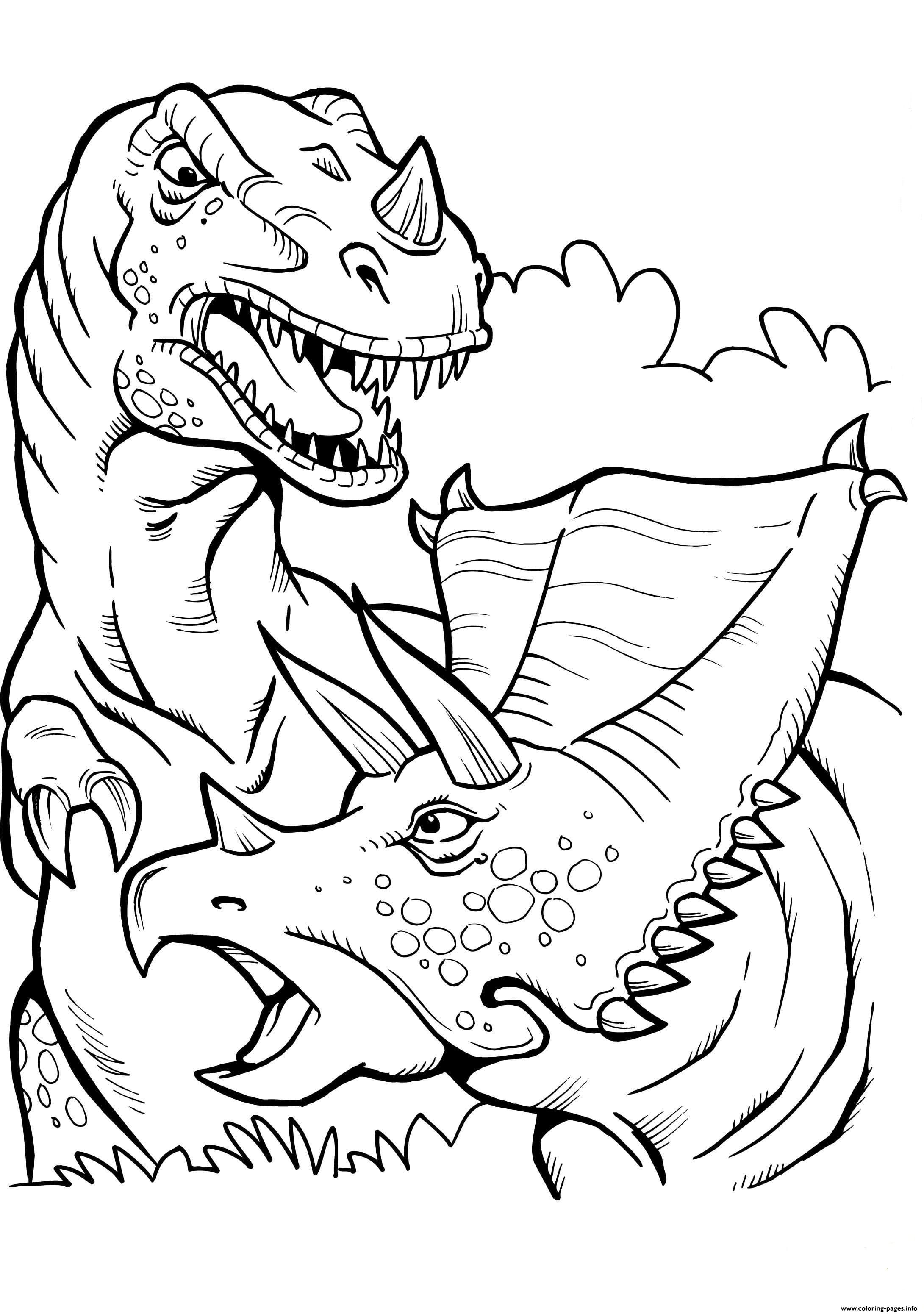 Dinosaur Battle coloring