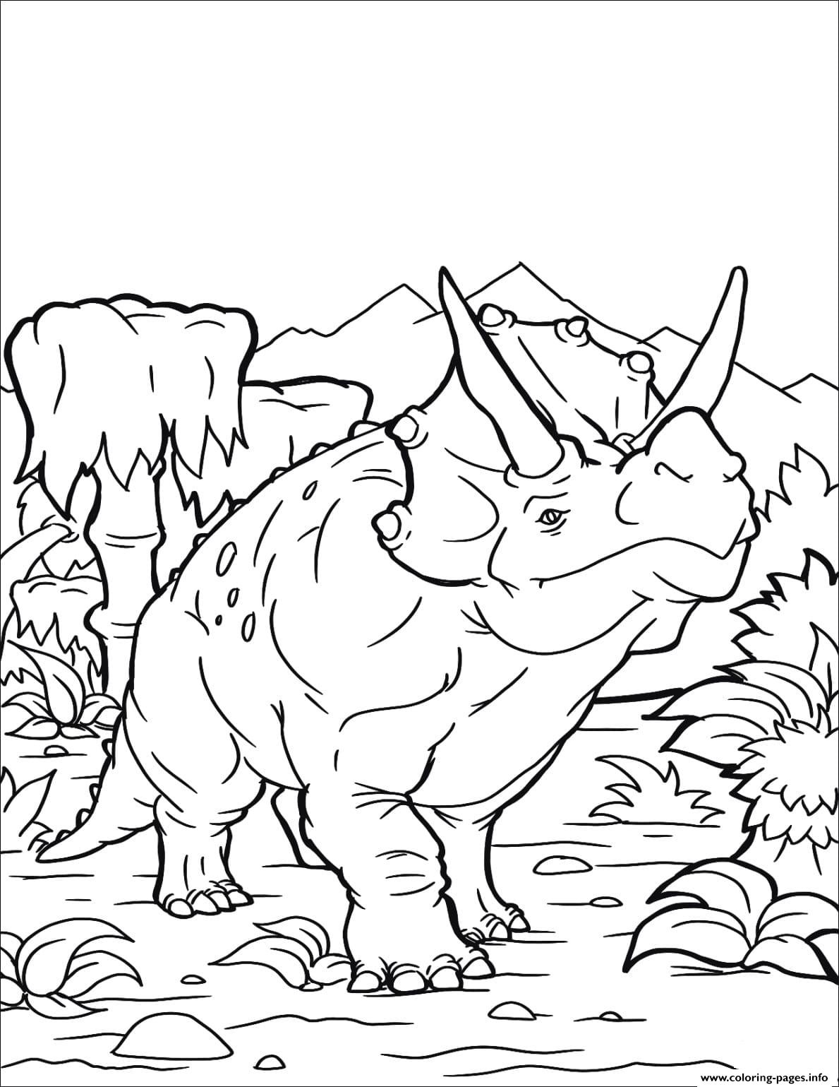 Triceratops Dinosaur coloring