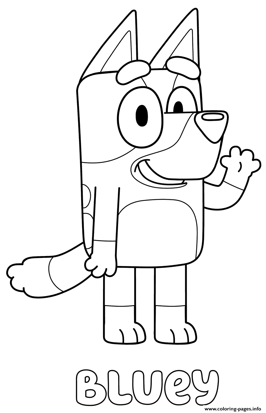 Blueys Coloring Pages Printable