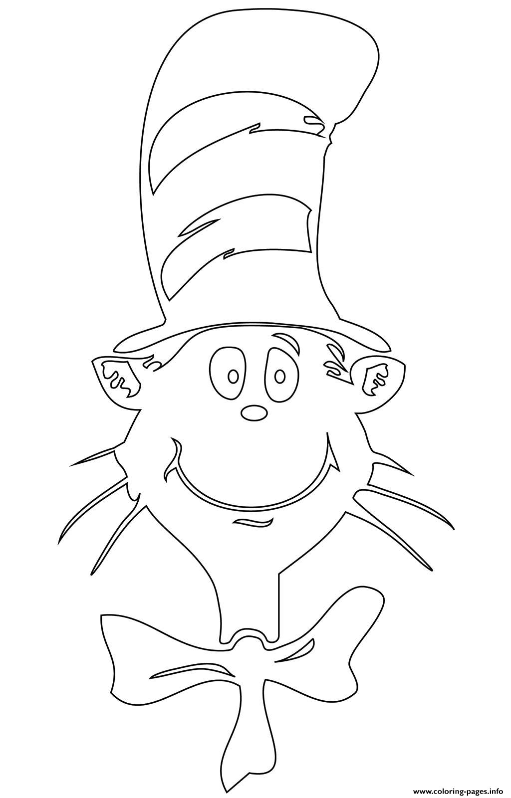 Cat In The Hat Face coloring