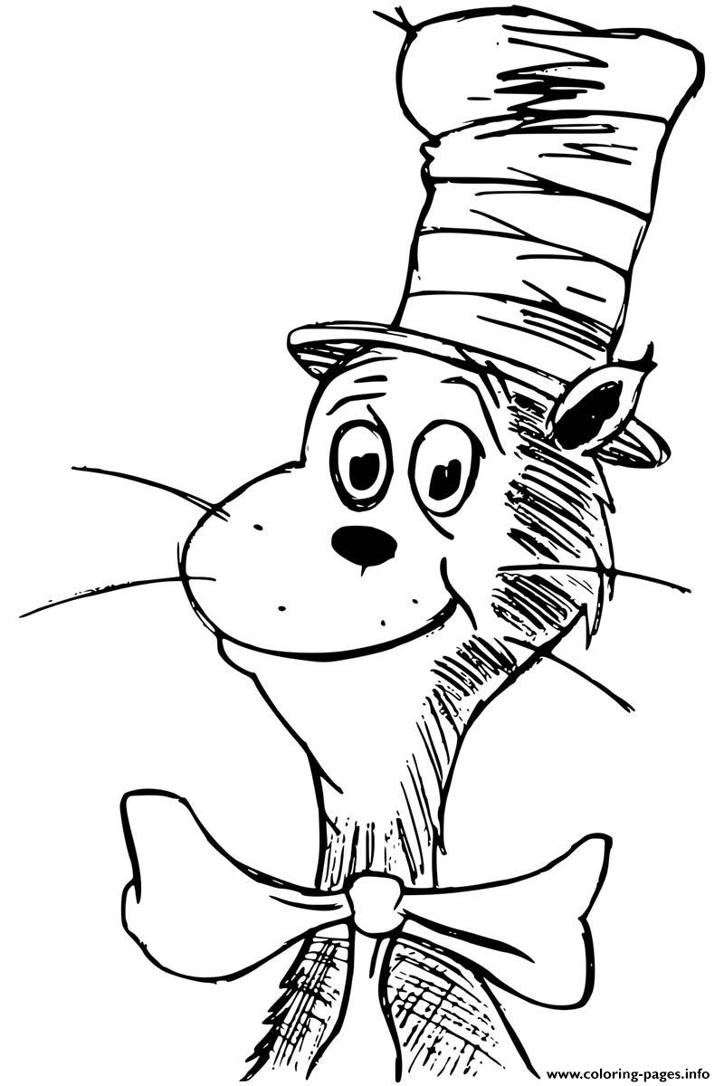 Dr Seuss Cat In The Hat Pencil Drawing coloring