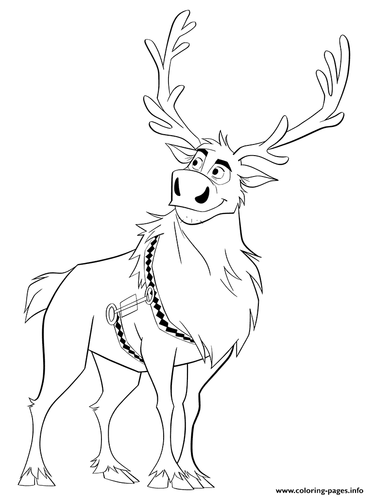 Cute Reindeer Sven coloring