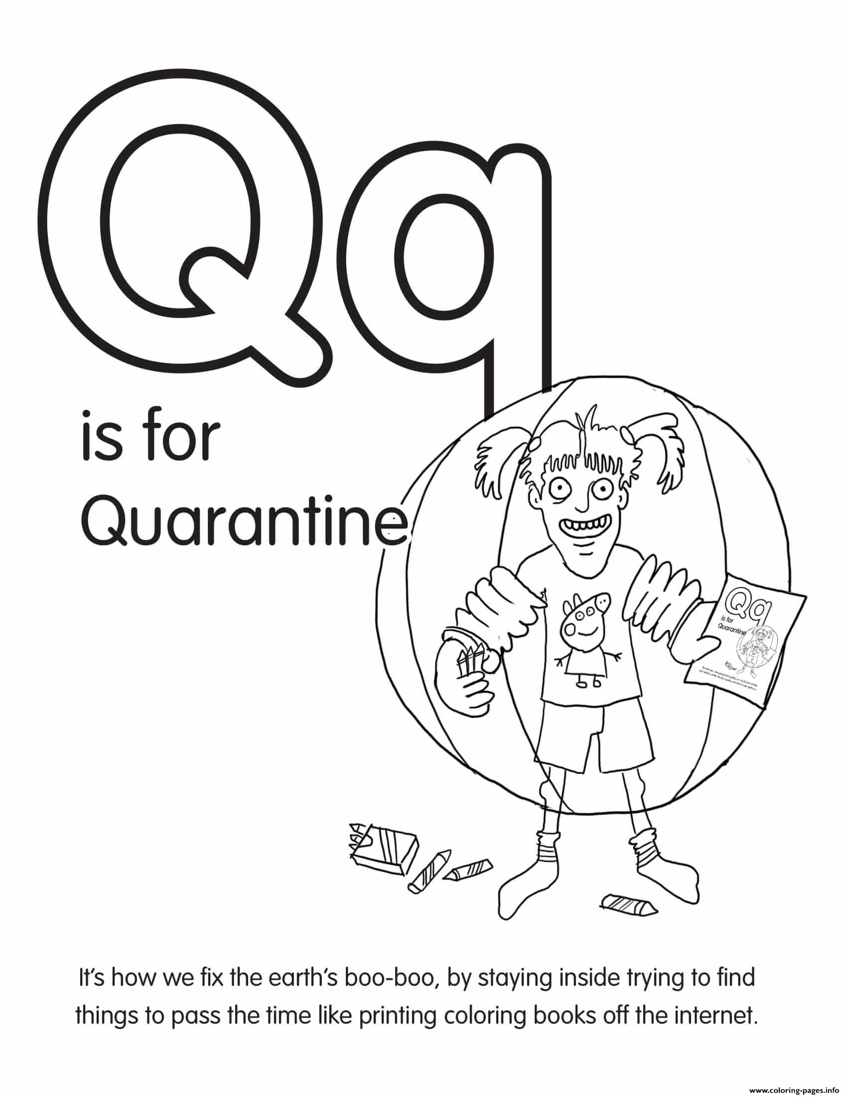 Q Is For Quarantine coloring