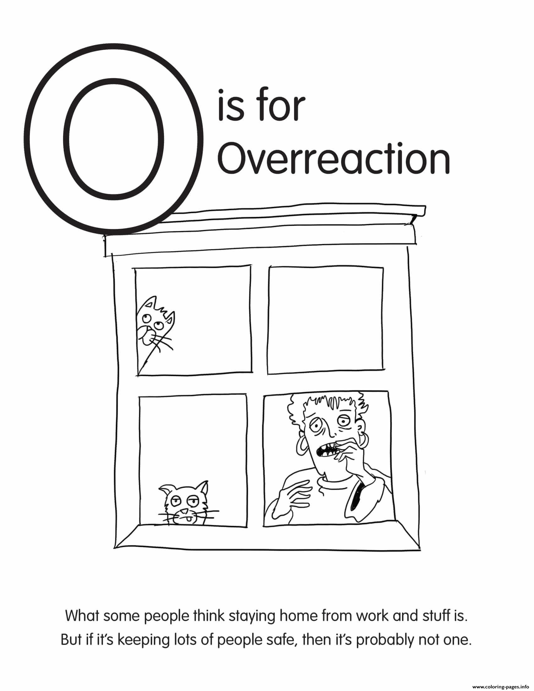 O Is For Overreaction coloring