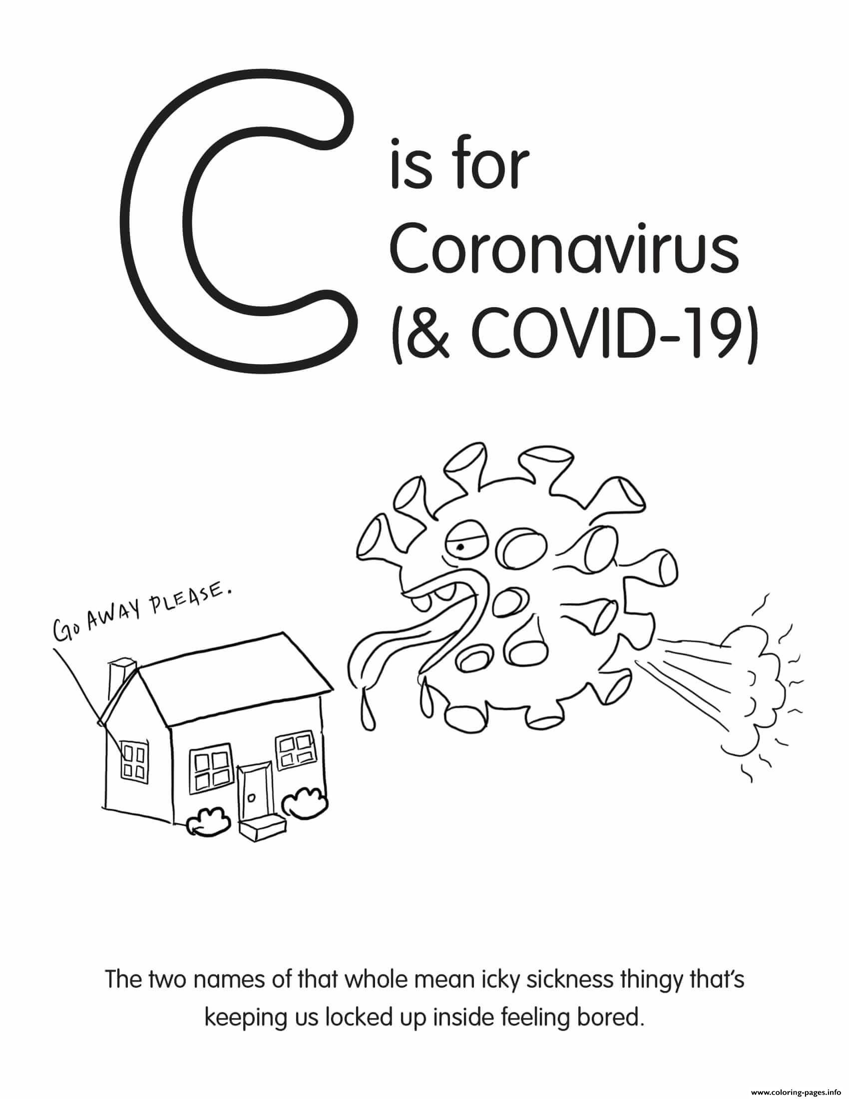 C Is For Coronavirus coloring