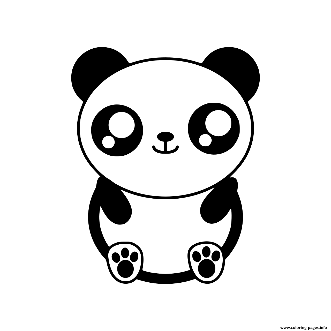 Kawaii Panda Coloring Pages Printable