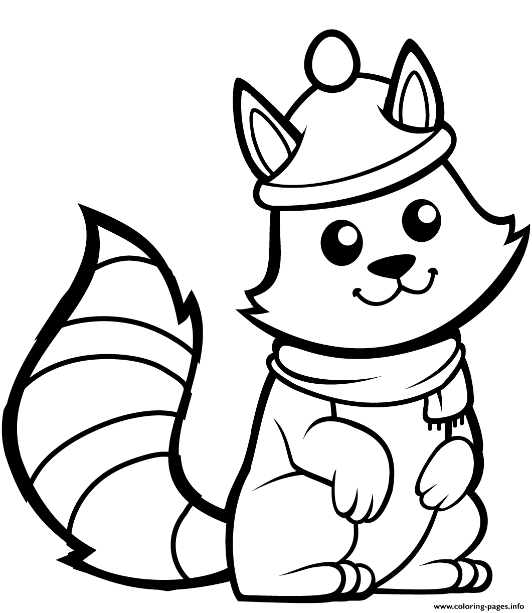 Funny Squirrel In A Hat coloring