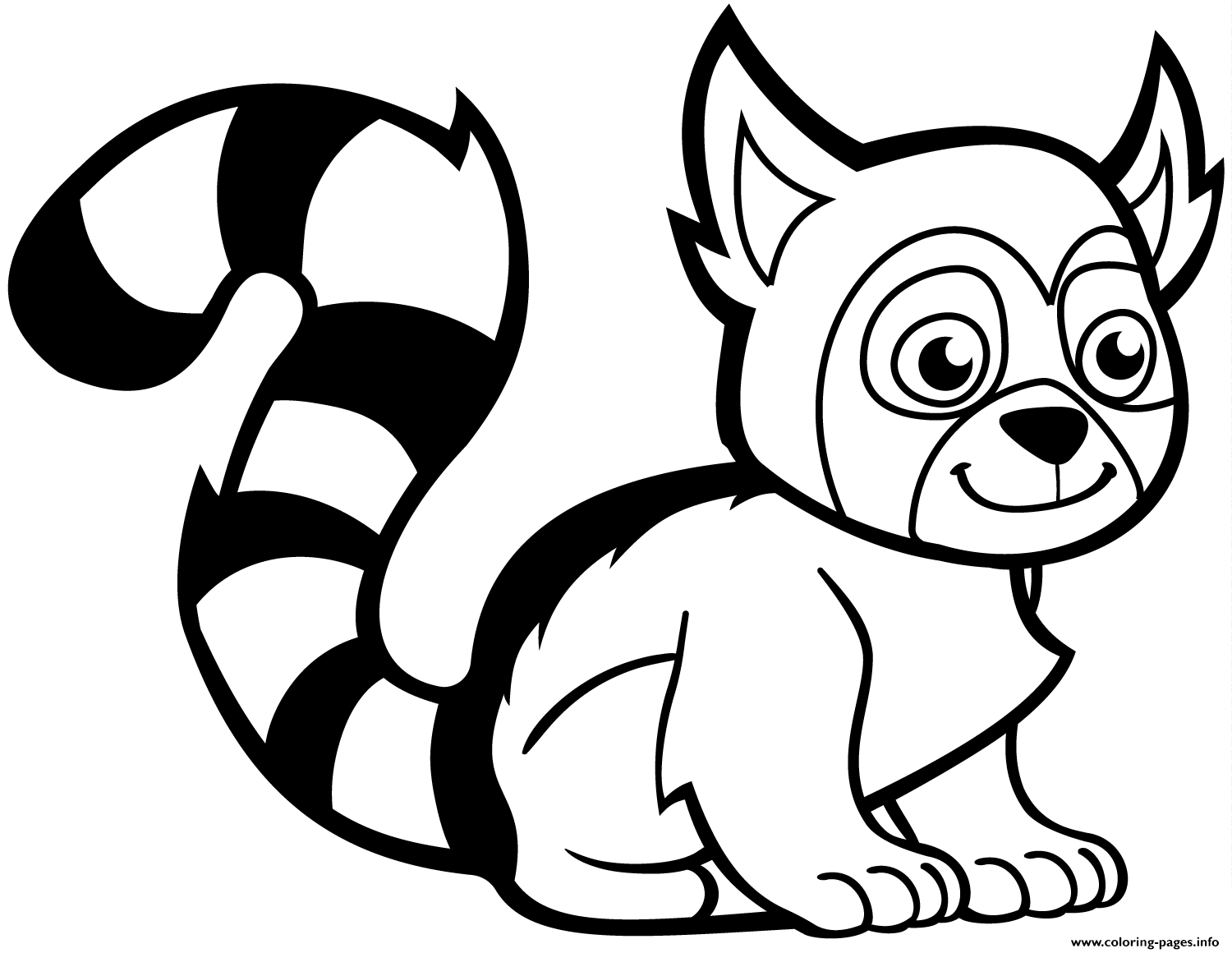 Funny Lemur coloring pages