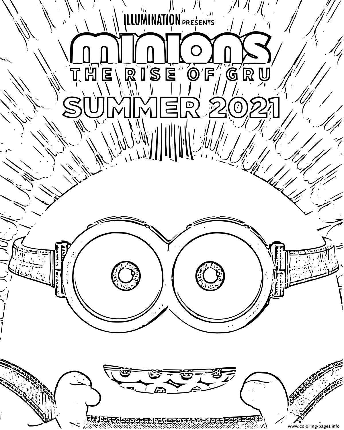 Minions 2 The Rise Of Gru 2021 coloring