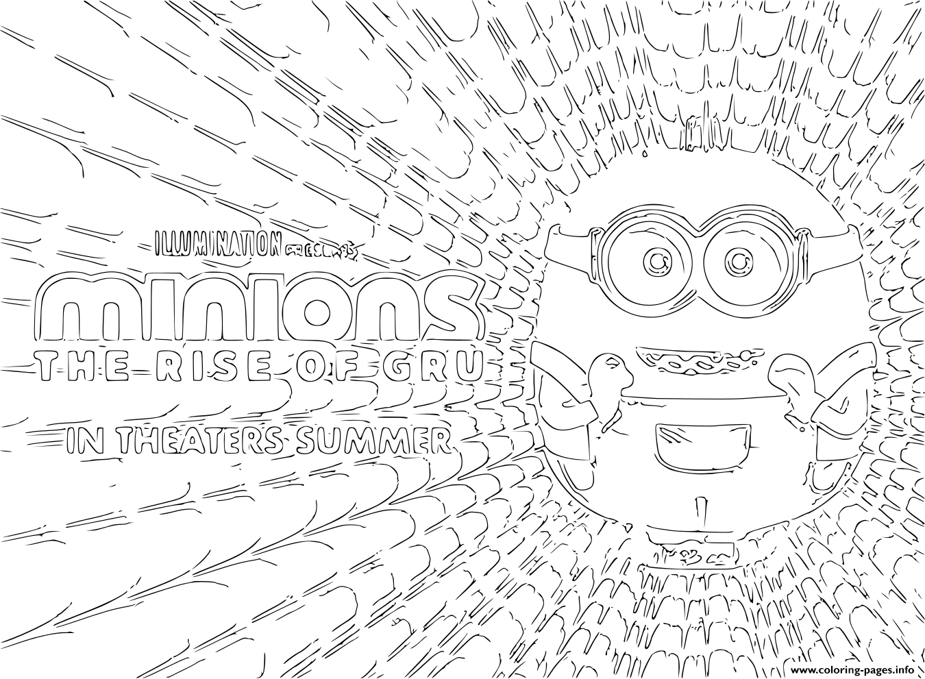Minions 2 The Rise Of Gru Summer 2021 coloring
