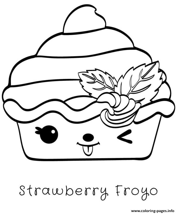 Strawberry Froyo Nums Coloring page Printable