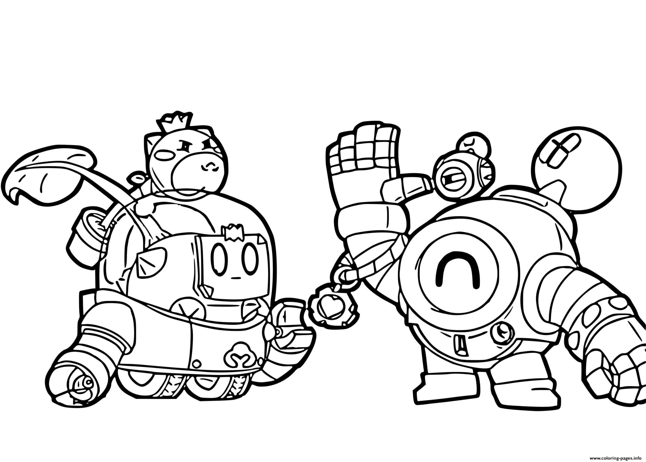 Sprout Et Nani Brawl Stars Coloring Pages Printable - bull brawl stars coloring pages