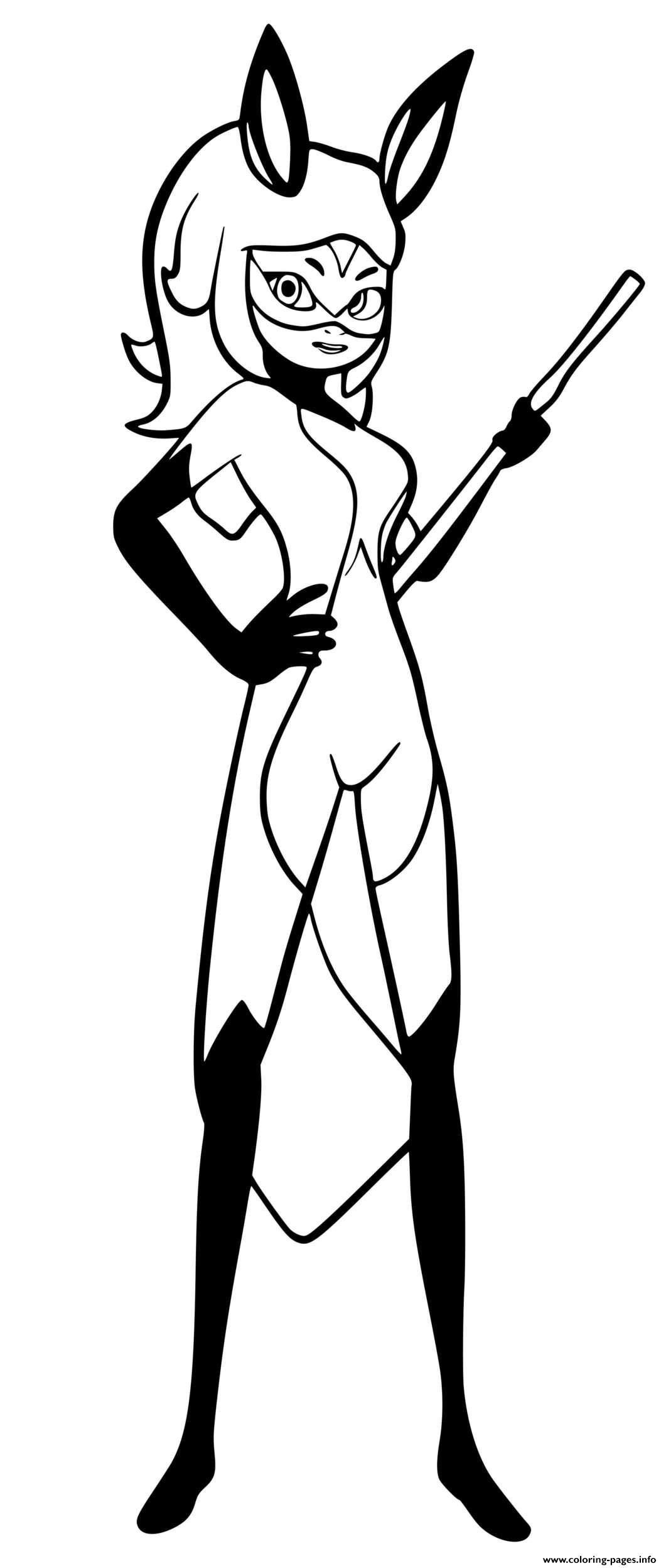 Rena Rouge Miraculous Ladybug Chat Noir Coloring Page Printable