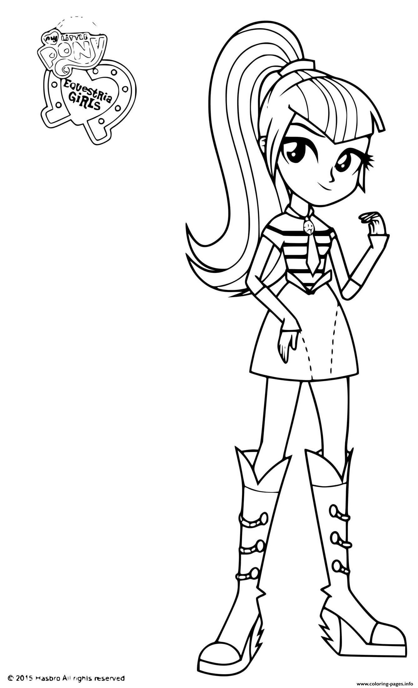 My Little Pony Equestria Girls Sonata Dusk Coloring Pages Printable