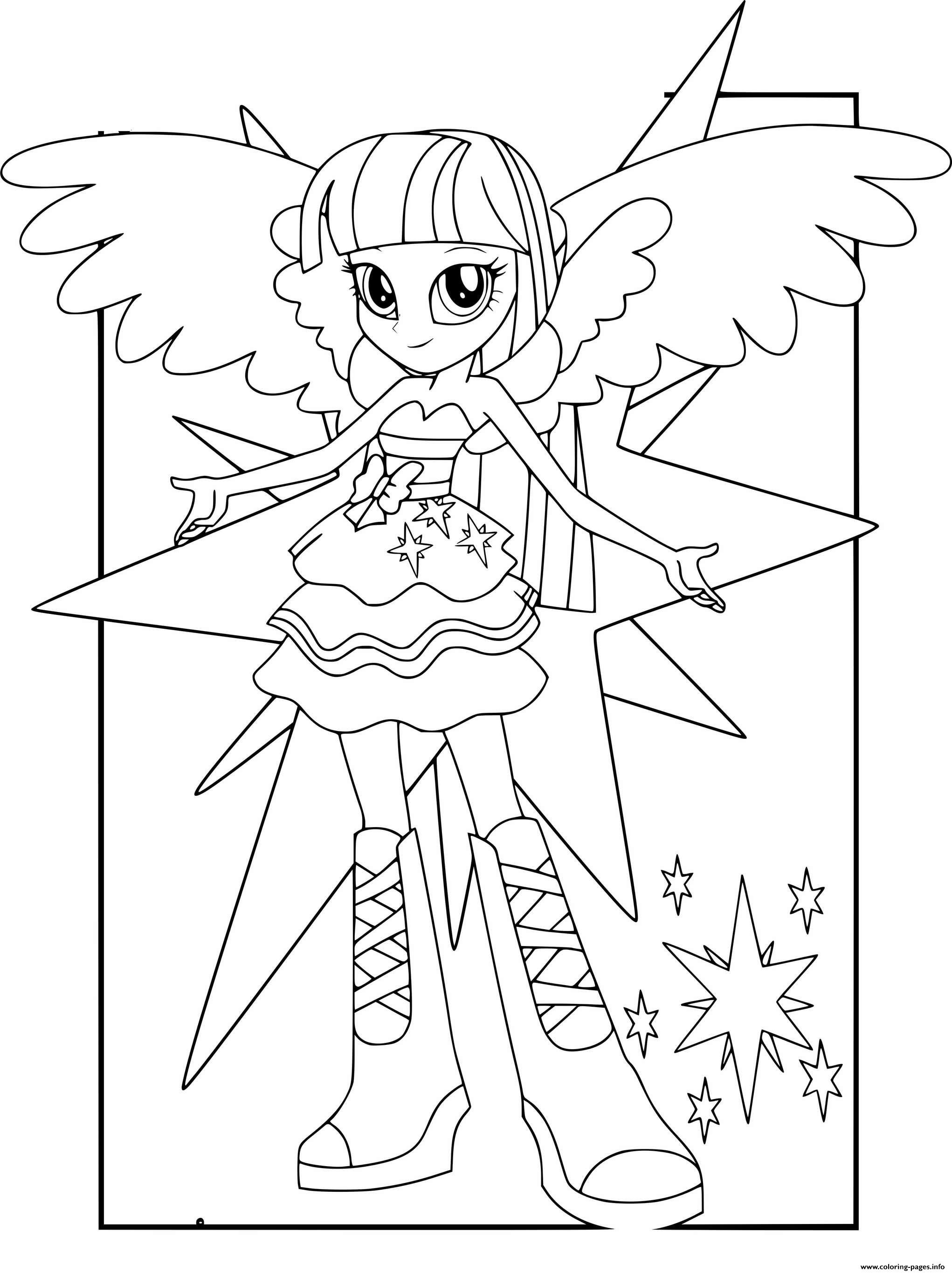 MLP Equestria Girls Twilight Sparkle Coloring page Printable