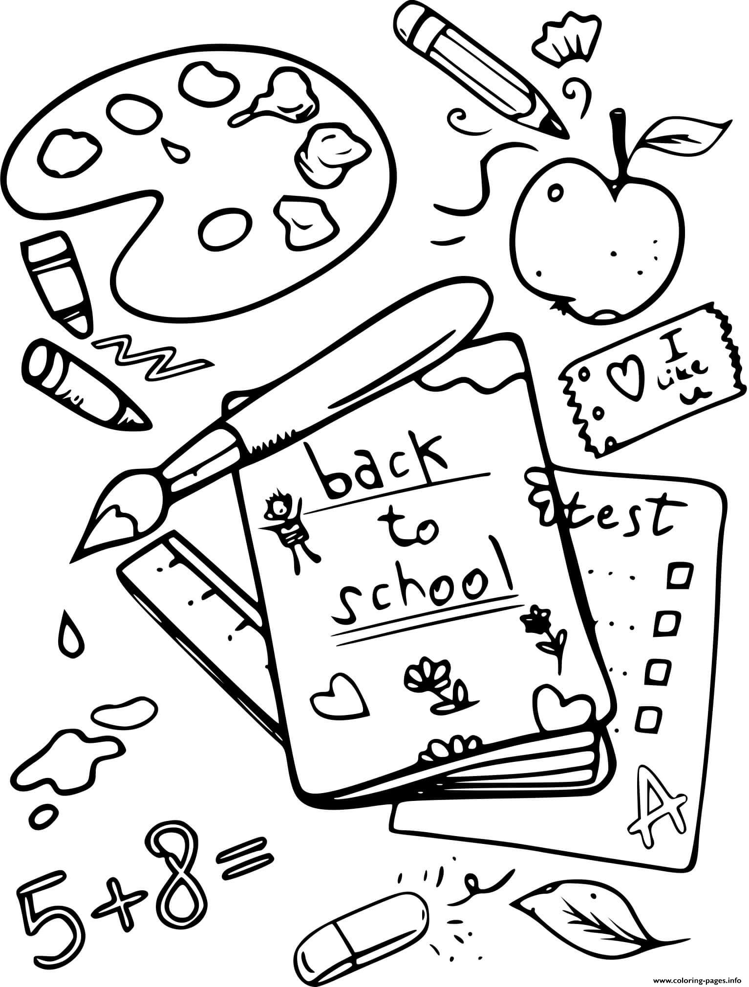 Math Reading Writing Back Toschool Classes coloring