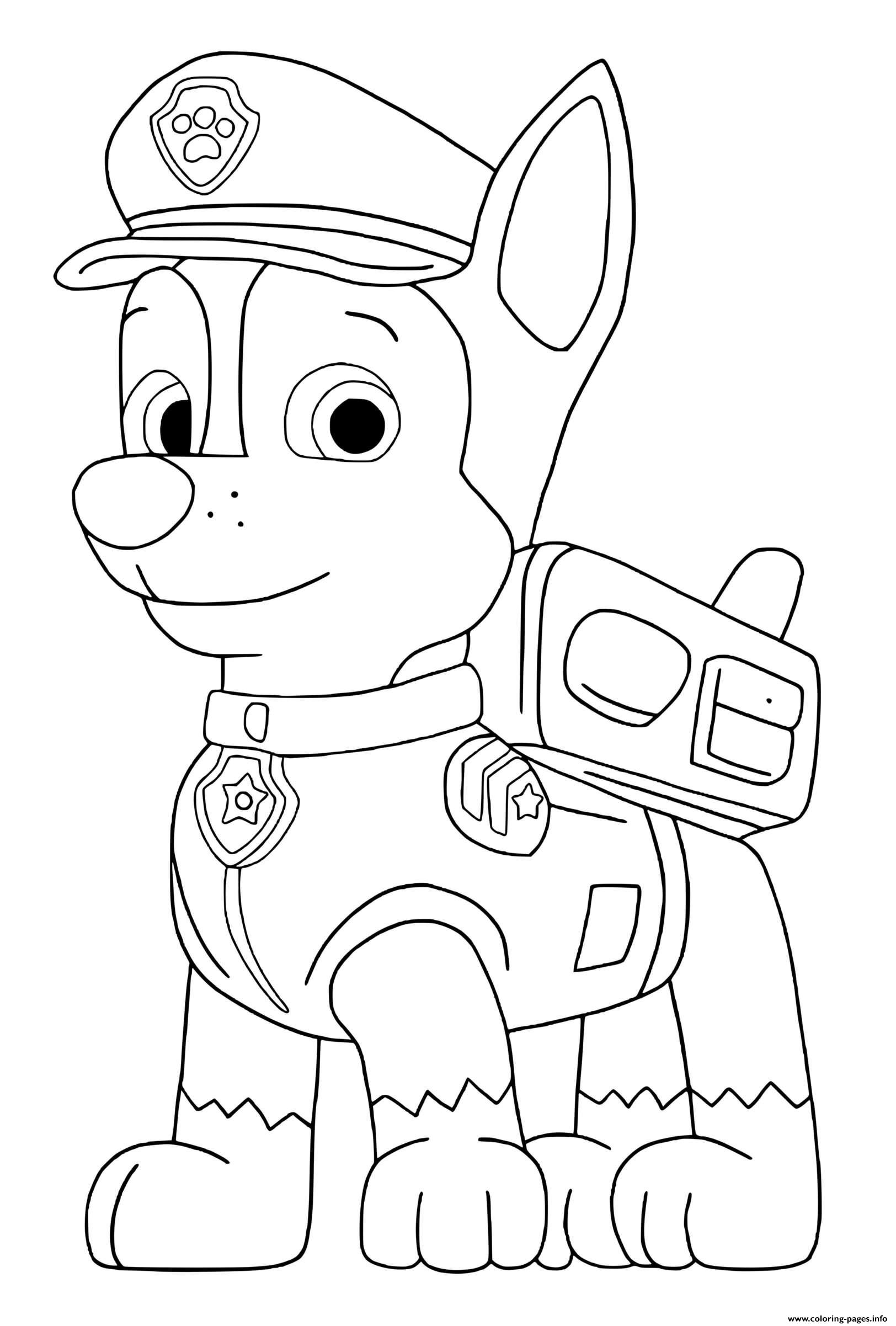 Chase German Sherpherd Puppy coloring