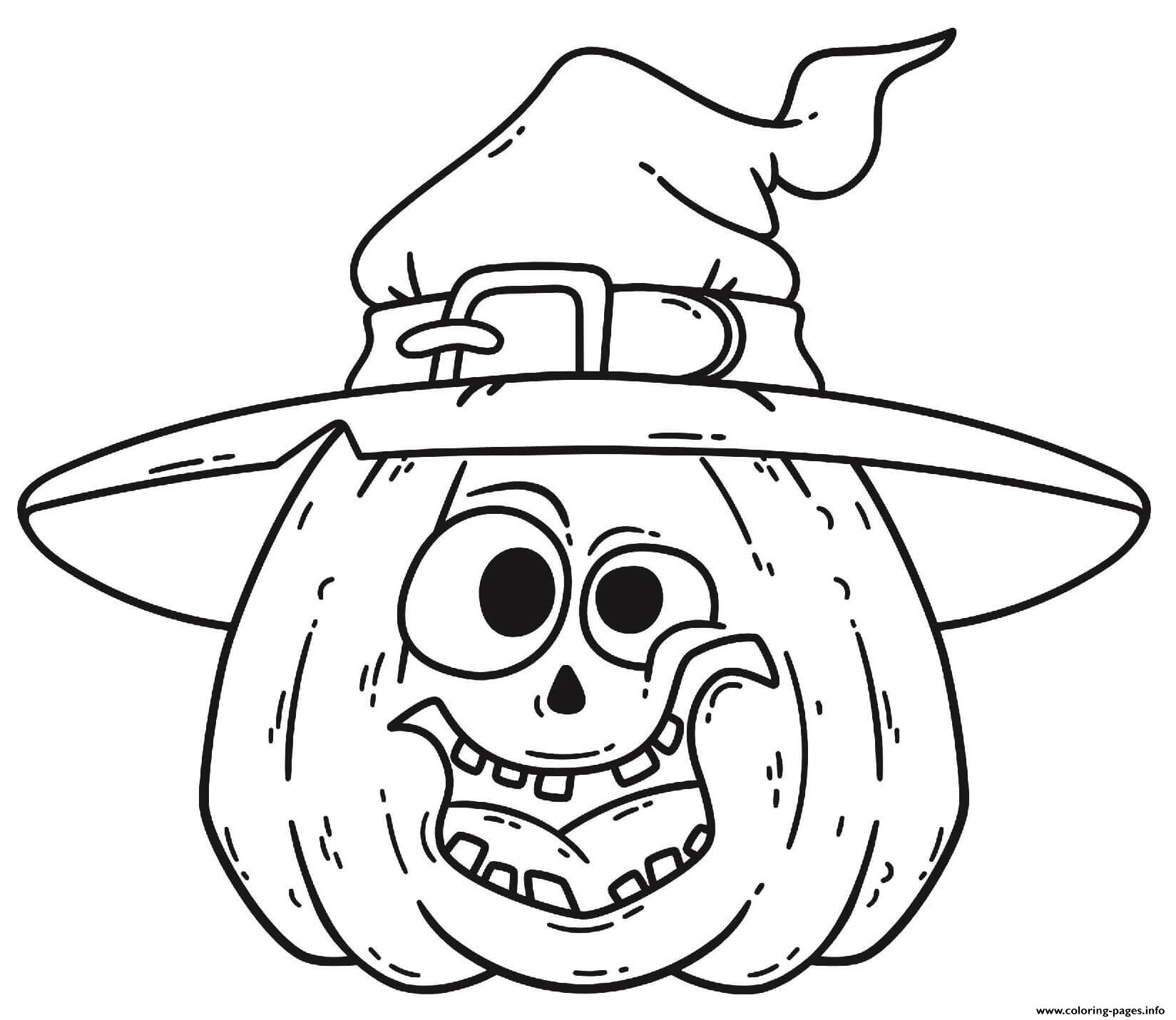 Halloween Silly Pumpkin Hat coloring