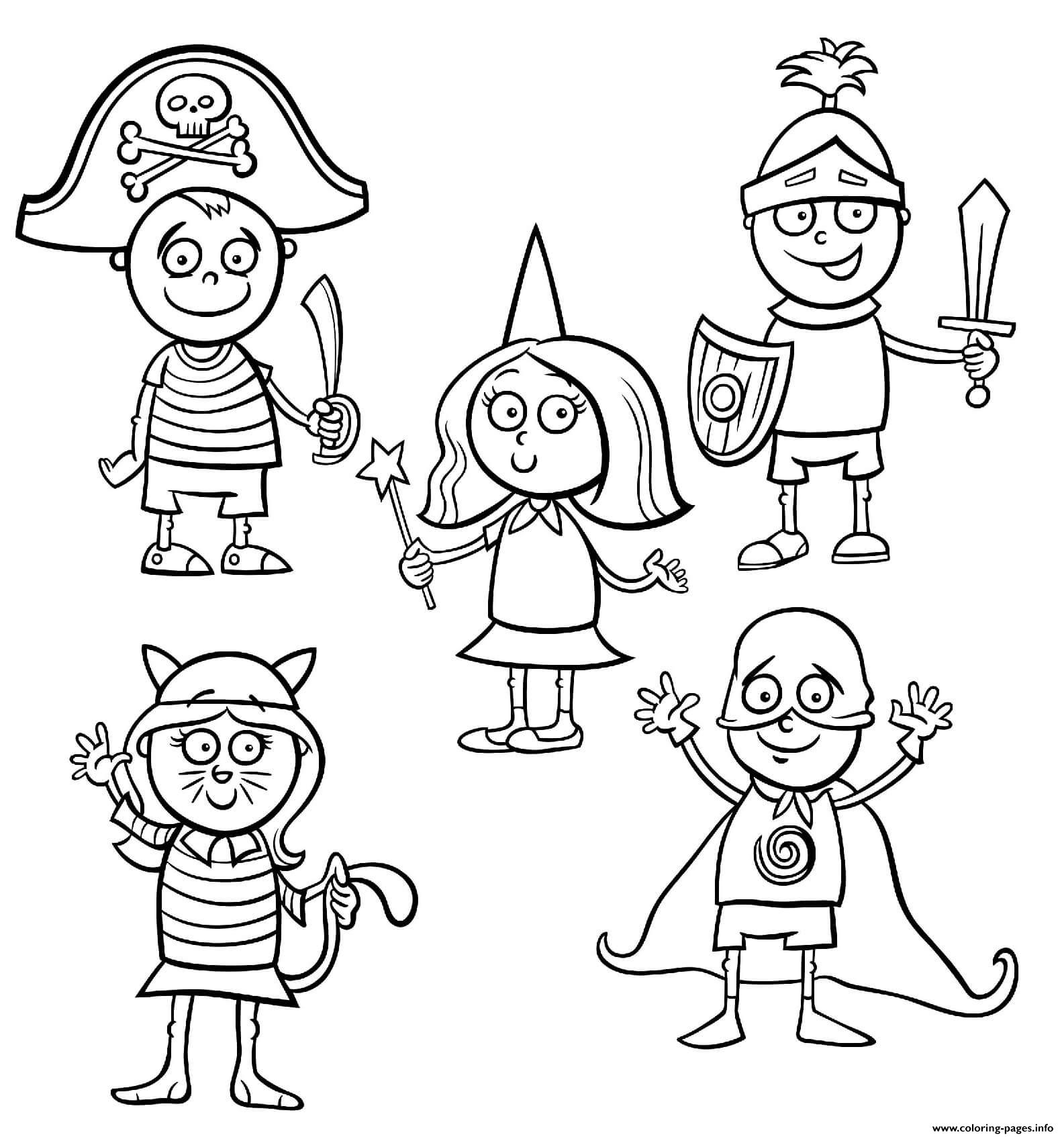 Halloween Costumes coloring