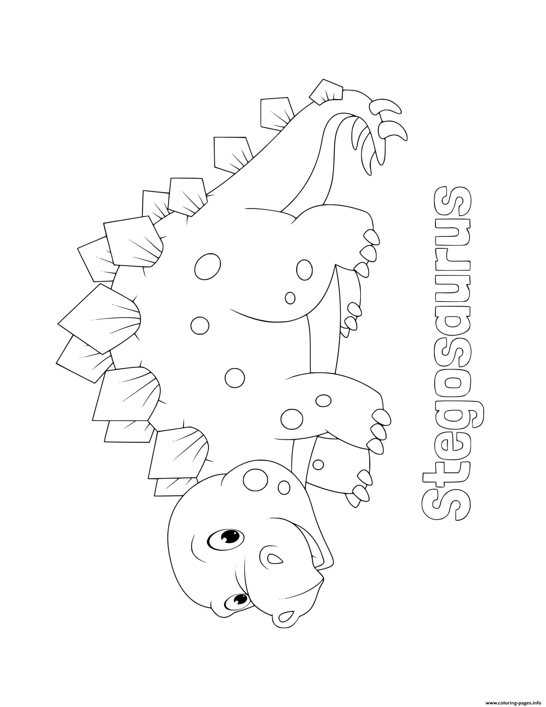 Dinosaur Cute Stegosaurus For Kids coloring