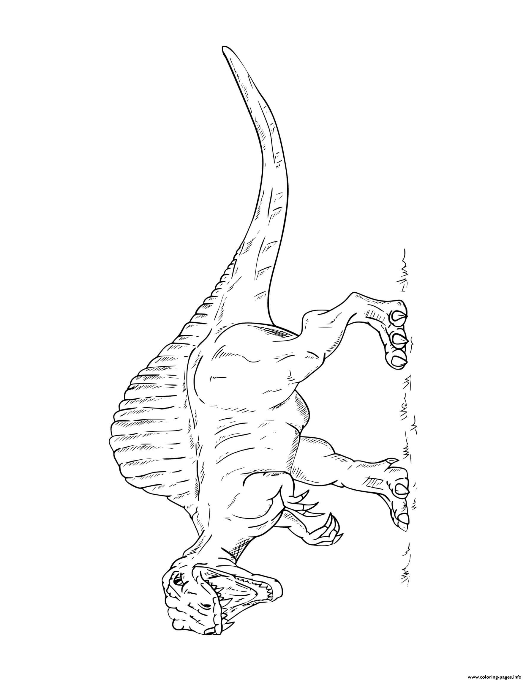 Dinosaur Fierce Spinosaurus Attack coloring