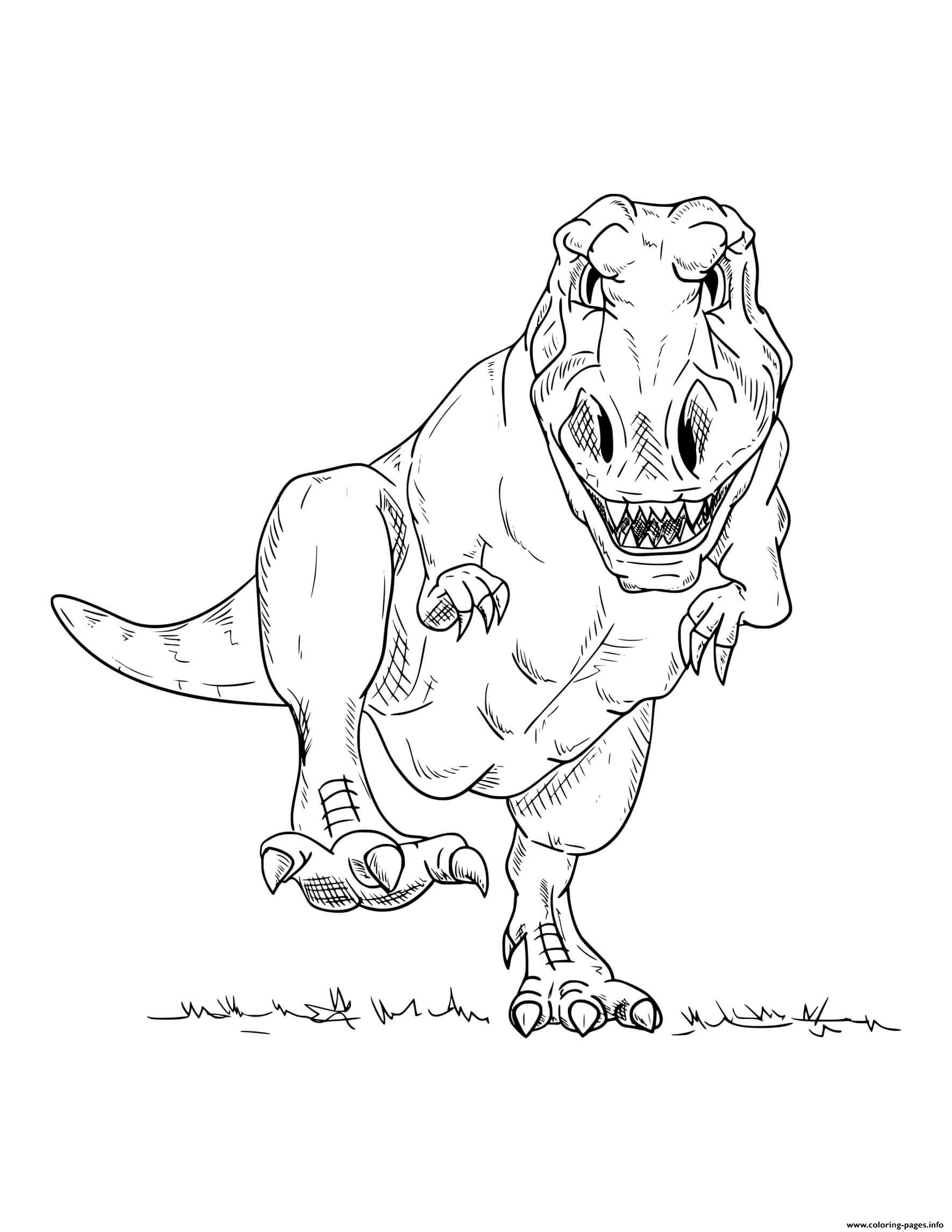 Dinosaur Fierce Dinosaur Walking coloring