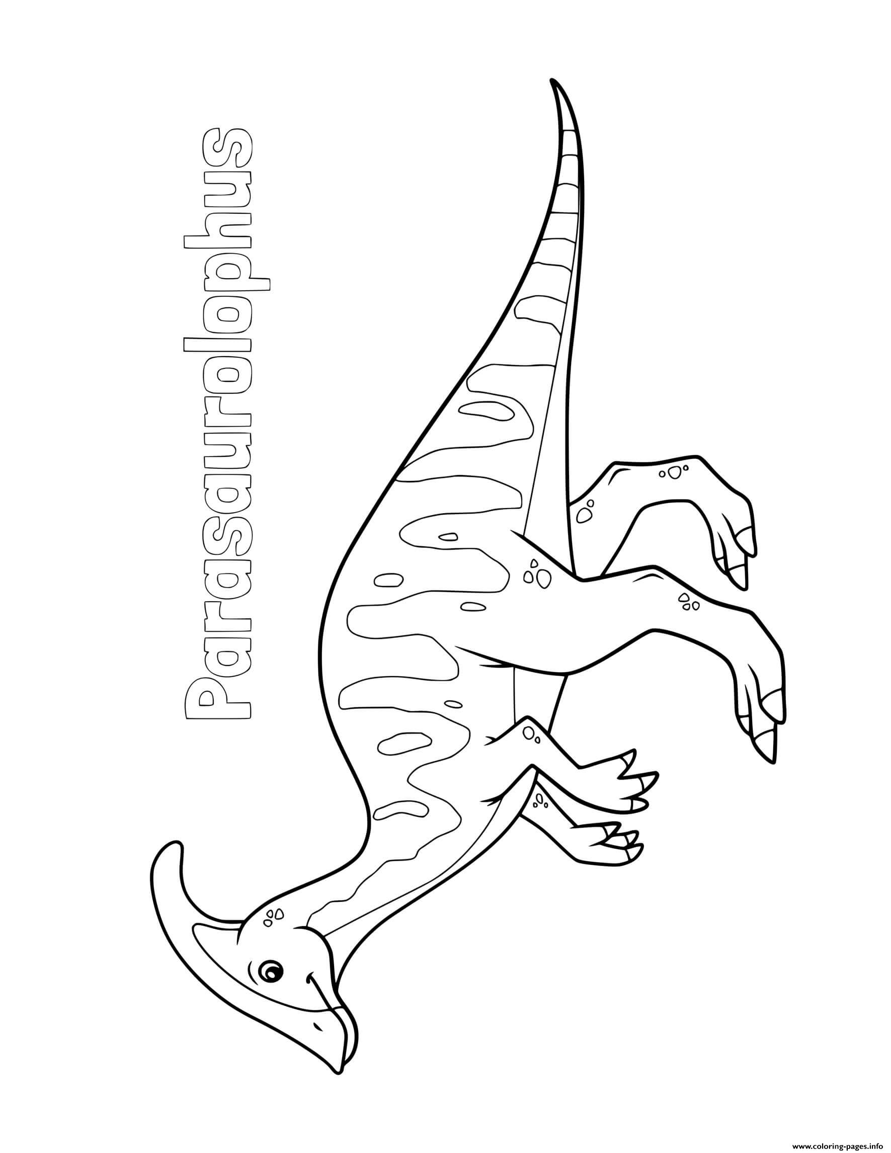 Dinosaur Parasaurolophus Coloring Pages Printable