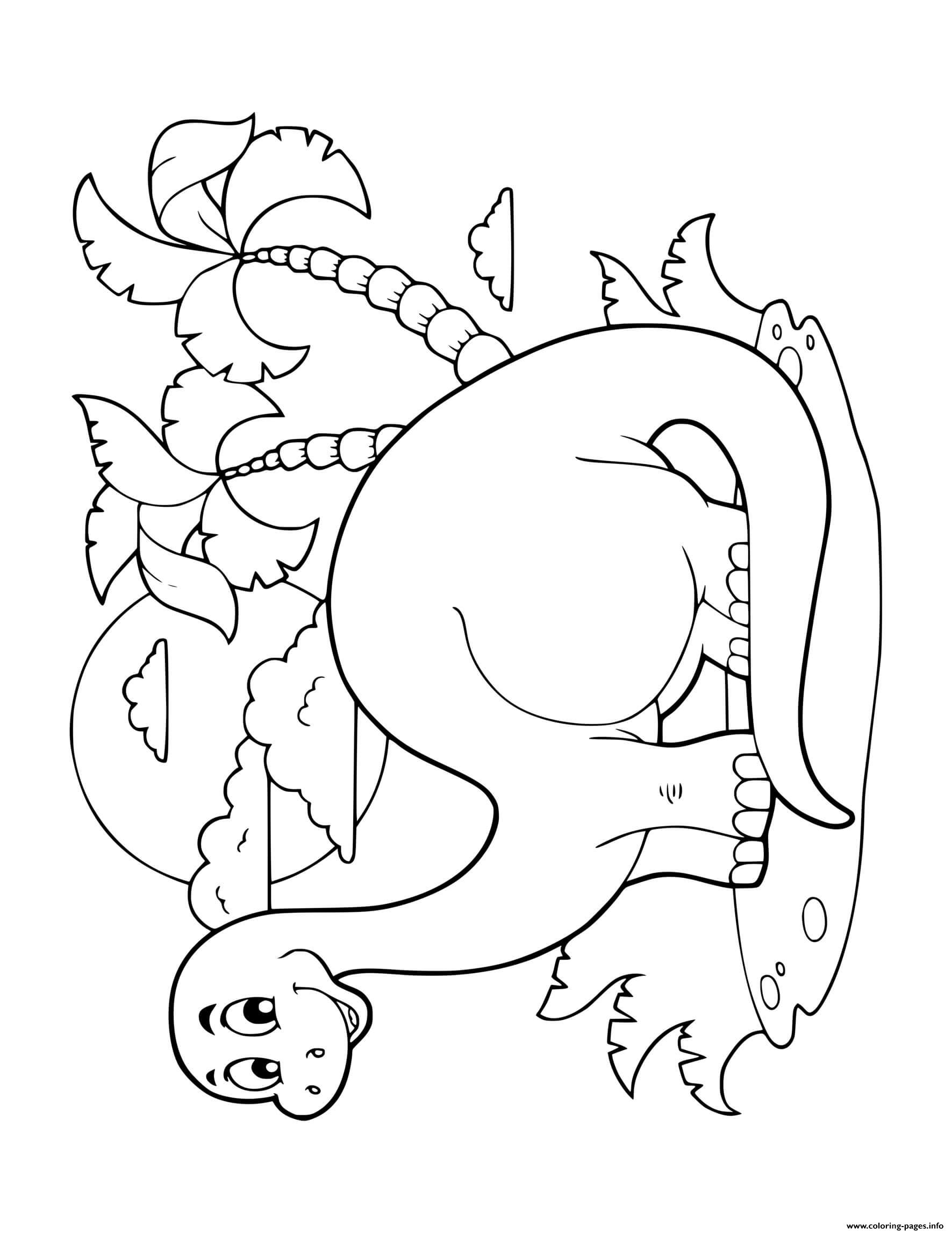 Dinosaur Cute Dinosaur Scene For Preschoolers coloring
