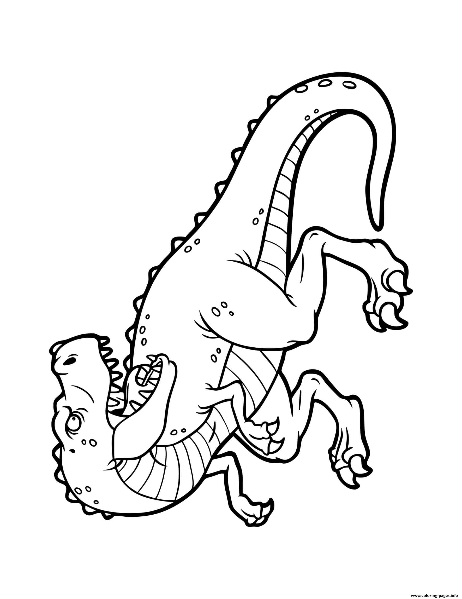 Dinosaur Cartoon Tyrannosaurus Rex Mouth Open coloring