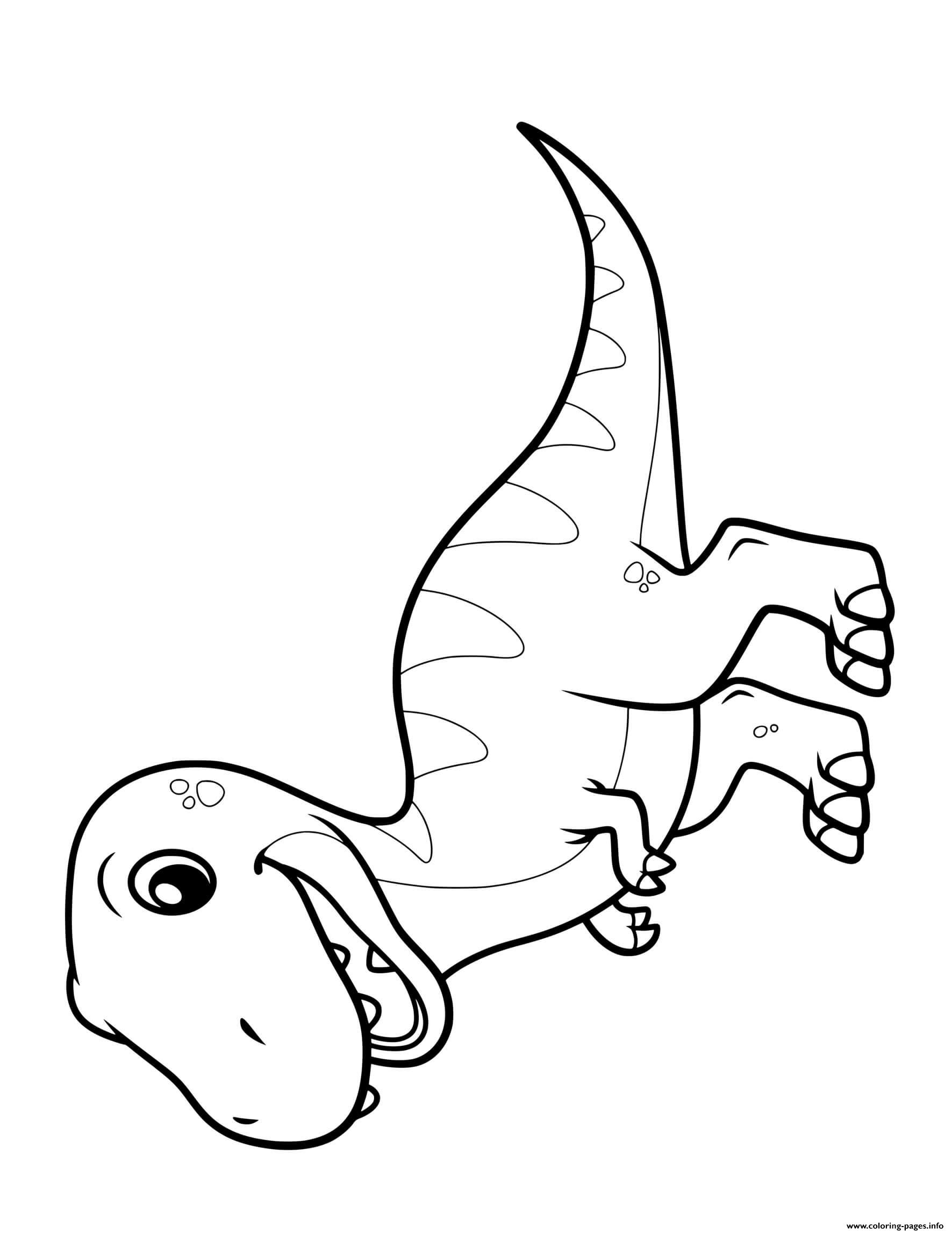 Download Dinosaur Cute T Rex Coloring Pages Printable