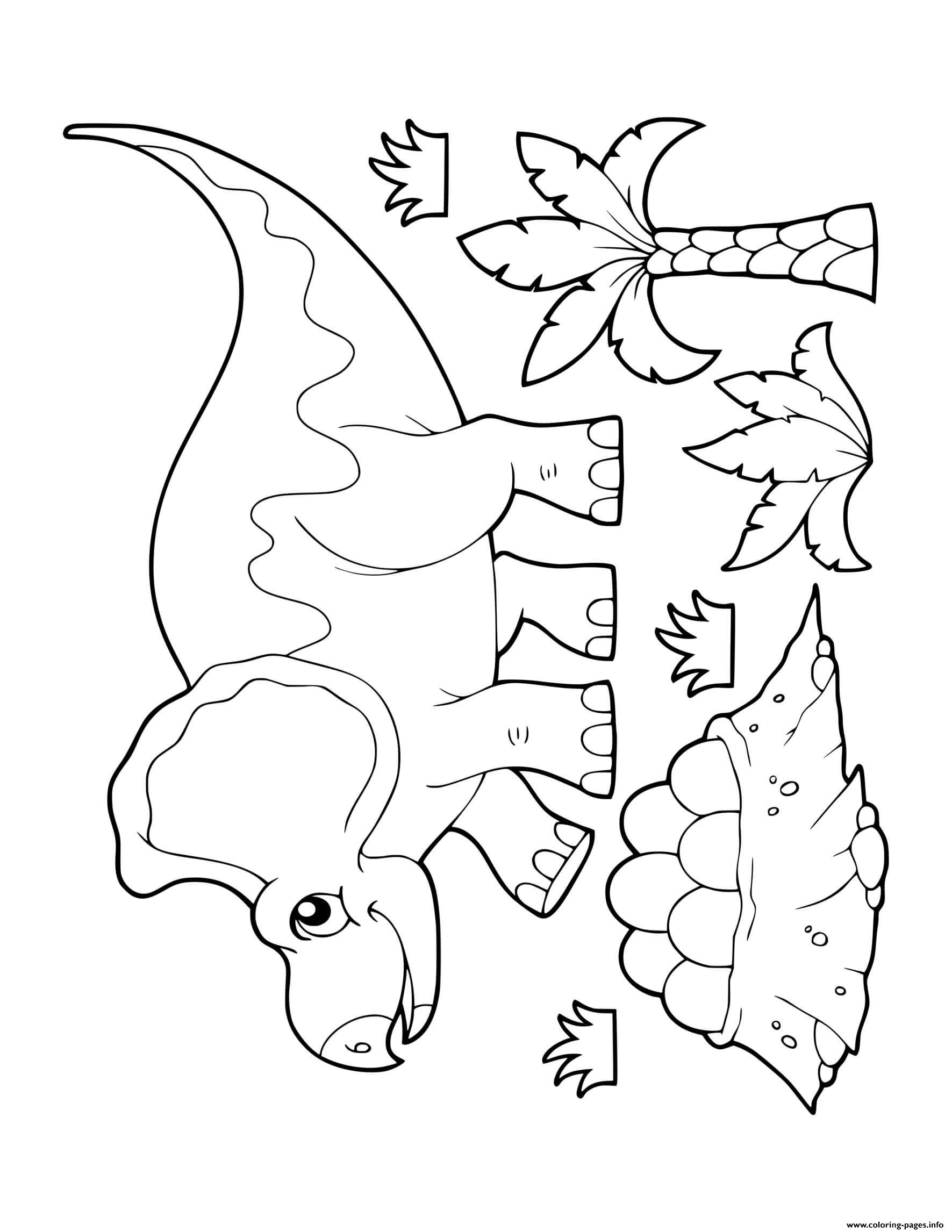 Dinosaur Cartoon Protoceratops Nest Of Eggs coloring
